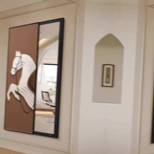 Wall Mirror Full Length Mirror With Storage Full Body Mirror Wall Mount Mirror With Rack Wall Mirror Full Length Win Instant Success High-Grade Light Luxury Invisible Dressing Mirror 镜子全身