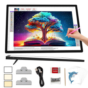 Wireless A3 LED Light Pad with 3000mAh Rechargeable Battery 3 Colors Stepless Dimmable and 6 Brightness Levels Adjustment Light