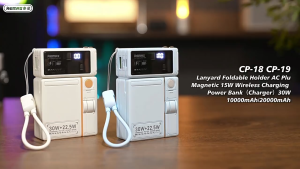 Pin sạc dự phòng Không dây Remax CP-18 10000mAh Wireless 15W TypeC và iPh PD 30W USB-A 22.5W Có phích cắm AC - Nhất Tín Authorised Store