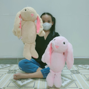 Thỏ bông Jellycat Gấu bông Thỏ tai dài nhiều màu lông mịn cute cho bé