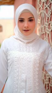 LARISTE Gamis Putih Wanita Kekinian Abaya Turkey Terbaru Mewah Elegan Premium 012 Putih