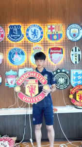 Tranh Treo Tường Logo CLB Bóng Đá Có Đèn Led Hiện Đại Decor Trang Trí Treo Tường Treo Phòng Ngủ Phòng Gaming