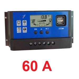 Solar Charge Controller 10A 20A 30A 40A 50A 60A Cell PWM Pengisi Daya Surya 12V24V