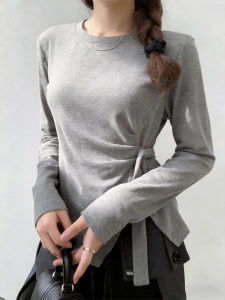 QINGNAER | Slimming Large Size Womens T-Shirts Long Sleeve