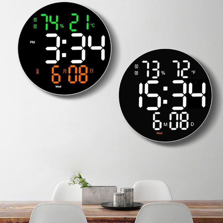 Home Living Room Decoration 10 Inch Digital LED Wall Clock Calendar ...