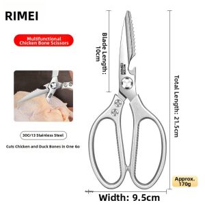 RIMEI | Strong Bone Cutting Kitchen Scissors