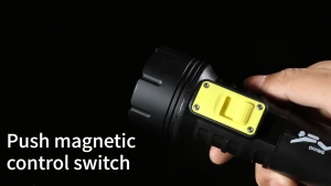 Asafee D-511 Professional Fihing Hunting Flashlight Mag-netic Switch Portable Dive Torch With Rechargeable Battery Jar XHP70 LED Ultra Dive Lamp 400 Range Light For Night Diving