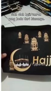 Dompet Souvenir Oleh-Oleh Haji & Umroh Motif Makkah Printing/Resleting Anti Luntur