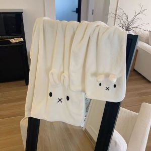 Miffy | Coral Fleece Thick Absorbent Hair Drying Cap Cute Rabbit Ears Miffy Shower Bath Hair Care Cap for Women Girls Quick Dry Soft