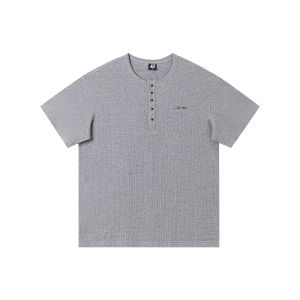FORNINES | Embroidered High Quality Henry Collar Summer T-Shirt