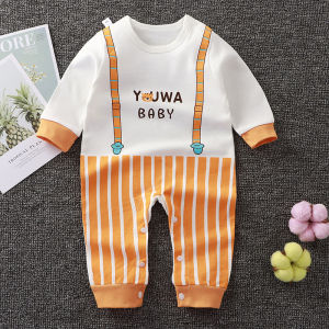 Baby Romper Suit Long Sleeve Long Pants Autumn Season 0-2 Years Old Baby Clothes Toddler Crawler Suit Girls Fashionable Outfit