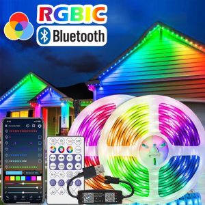 20M LED Strip Light RGBIC Light Tape WS2812B TV BackLight With Music Sync Bluetooth Luces Luminous Decor Fita Smart Light Strip