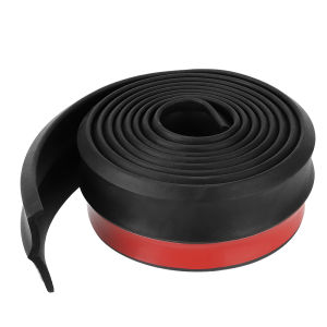 LEEPEE 2.5M Universal Car Front Bumper Lip Rubber Bumper Protector 60mm Bumper Lip Strip Car Side Skirt Car Stickers Car Styling