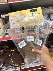 เจละตินแผ่นหนึ่งแพคได้ห้าแผ่นยี่ห้อเจริต้า