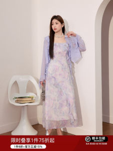 Plus Size Elegant Purple Dress Set