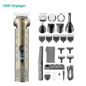 VGR | VGR 110 6 Trong 1 Tông Đơ Cắt Tóc Đa Năng Cho Nam Kim Loại Retro Thân Máy Tông Đơ Mũi Tai Máy Cạo Râu Sạc Điện Cắt Tóc Bộ