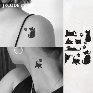 รอยสักน่ารัก กอดสัตว์เลี้ยงของฉัน แมวดํา กบมีความสุข กันน้ํา พฤกษศาสตร์ รอยสักมือ รอยสักวิเศษ ครั้งที่ 1-2 สัปดาห์ที่ผ่านมา