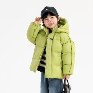 Thermal Insulated Thick Hooded Childrens Down Jacket