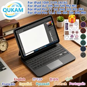 Magnetic Floating Keyboard Case Backlit Trackpad For iPad 11th A16 10th Air 4 5 6 Pro 11 13 M4 12.9 Slim Office Protective Cover