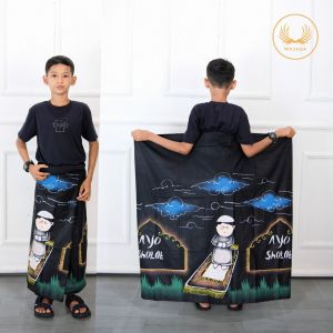 Sarung Lukis Anak SD Dan SMP Motif Doraemon/Sarung Batik Pria/Sarung Anak FF Terbaru Dan Kekinian