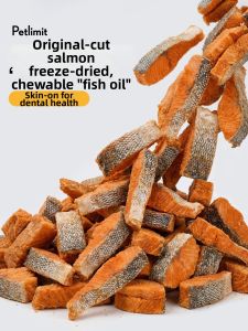 petlimit | Dried Salmon Dog Snacks for Training and Teeth Care