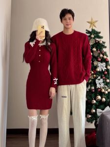 XILANDUO | Retro Red Chinese New Year Dress Slim Fit Stylish