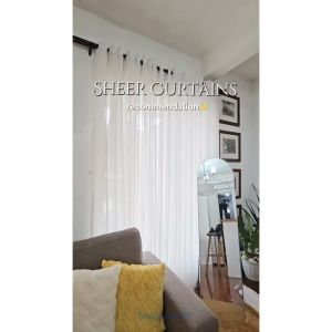 Sheer Lace Curtains for Living Room with Ring 7 Feet Size Lace curtain For Door For Windows Elegant Lace Curtain