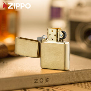 Zippo Classic Brushed Brass Windproof Pocket Lighter | Zippo 204B( Lighter Without Fuel Inside )
