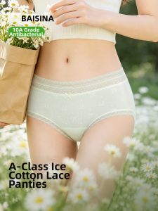 Baisina | Ice Cotton 10A Grade Antibacterial Seamless Lace Triangle Panties