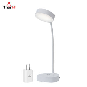 Thunlit Reading Table Lamp 1500mAh Rechargeable Dimmable LED Desk Lamp with 3 Color Temperatures