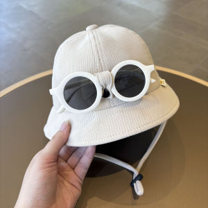 Korean Style Childrens Fishing Cap Sunscreen Windproof Wide Brim Hat Boys Girls Spring Autumn Fashionable Bucket Hat