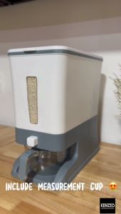 KENZZO CLARY 12KG AUTOMATIC RICE DISPENSER WITH RINSING CUP SMART RICE DISPENSER RICE STORAGE RICE BUCKET