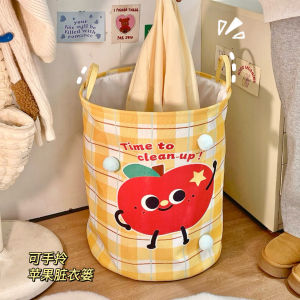 Cute Foldable Large Laundry Basket Dormitory Home Use Cloth Art Storage Basket for Dirty Clothes And Miscellaneous Items