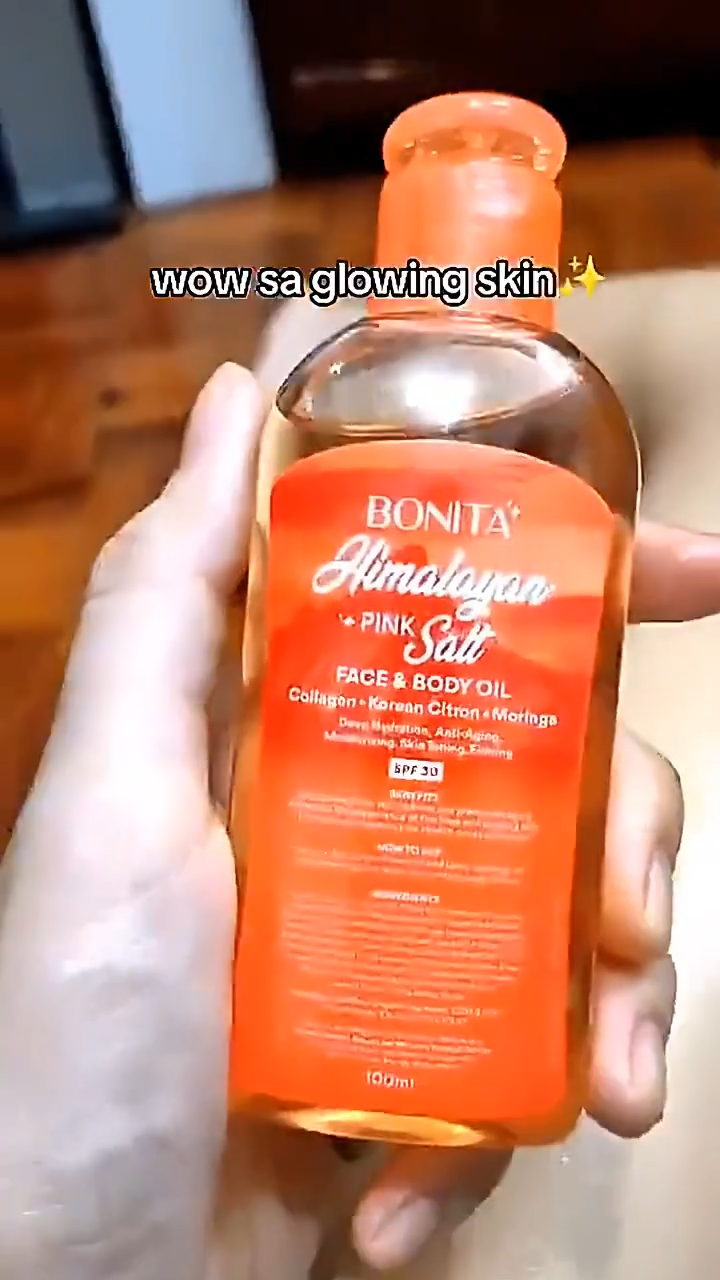 【BUY 1 TAKE 1】Bonita Himalayan Pink Salt Face & Body Oil With SPF30 Skin Toning Moisturizing