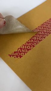 Void tape เทปกันเปิด security tape วอยด์เทป ขนาด 24 mm. x 20 เมตร เทปกันขโมย เทป (1 ม้วน)