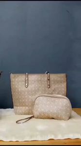 Tas Totebag Wanita Import Set 2in1 Tas Bahu Cewek Bermotif Totebag Cewek Kulit Pu Kapasitas Besar 203312 0331