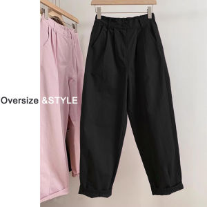 Loose Straight Leg Trousers for Pear Shaped Women plus Size Khaki Cotton Linen Wide Leg Suit Pants High Waist Nine Points