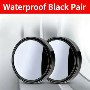 2Pcs Car Blind Spot Monitoring Mirror Round Side Rear View Mirror 360 Degree Rotatable Vacuum Suction Cup Auxiliary Mirror Universal for Car SUV Van & Truck