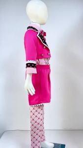 Red Princess Costume Girls 3PCS Suit Coat+Dress+Pant Halloween Carnival Birthday Outfits The Rising of Red Girls Punk Queen Cost