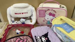 Sanrio | Cute Plush Sanrio Makeup Bag for Women Portable Travel Small Cosmetic Bags Zipper Toiletry Bag Washing Pouch Storage Bags
