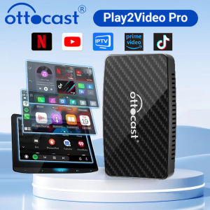 OTTOCAST Play2Video Pro Smart Ai Box Wireless CarPlay Android Auto Adapter For Youtube/Netflix/Tik Tok/IPTV For Kia Audi Honda