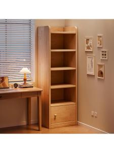 Corner Friendly Child-Safe Dust-Proof Narrow Bookshelf Storage Cabinet