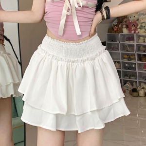 IELGY Temperament ruffle skirt womens ballet style high waist tutu skirt