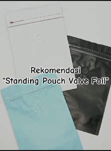 Flonel 100pcs Standing Pouch Colorful Tear Off Ziplock Valve - Kemasan Kopi Warna Foil Metalize
