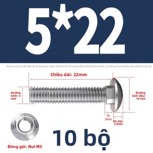 BAIRUITE | Bộ Ốc Vít và Đai Ốc Inox cho Giá Đỡ