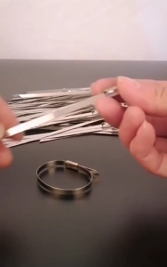 100pcs/bag Stainless Steel Metal Cable Ties Hand Fastening Tool Metal Tie Self-Locking Cable Ties