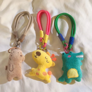 Soft Plush Bear Doll Mobile Phone Pendant Keychain Wristband DIY Toy Handheld Chain Universal SIEWOLF Digital Accessories