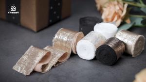 Vitalizart Light Nude Gold Ribbon: Gift Wrapping & Bridal Bouquets