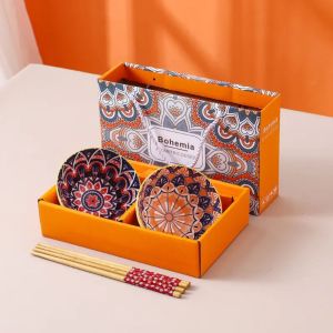 Set Hampers Mangkok & Sumpit Premium Japaness jepang porcelain keramik tebal hadiah kado gift souvenir nikahan pernikahan wedding lebaran idul fitri hari guru natal imlek isi 2 4 6 mangkuk