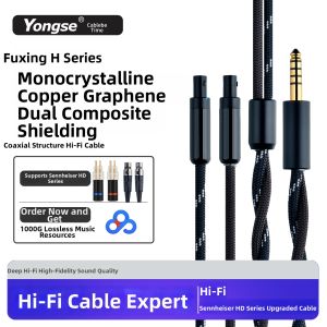 Yongse | Universal Sennheiser Compatible Cable Copper Plated Silver Shielded